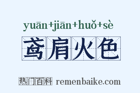 鸢肩火色是什么意思的图片